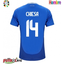 Camiseta Italia Federico Chiesa #14 Primera Equipación Eurocopa 2024 manga corta